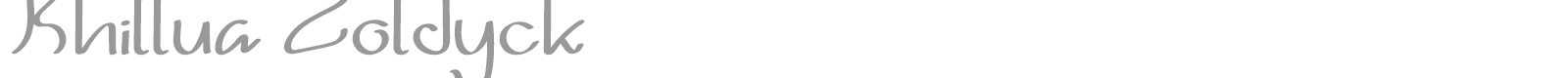 Khillua Zoldyck font preview